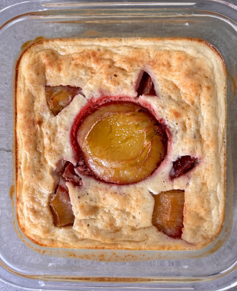 Pieczona owsianka gruszkowo - śliwkowa